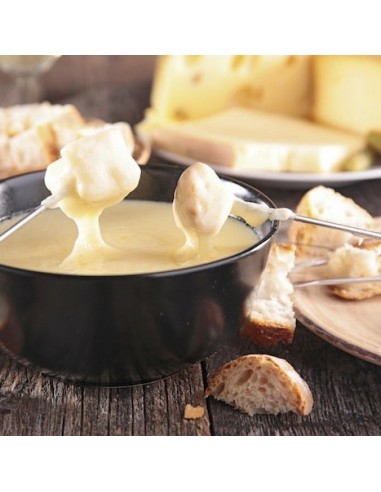 queso suizo de vaca para fondue 2 raciones