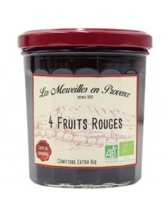 Confiture 4 fruits rouges BIO - 370gr Les Merveilles en Provence