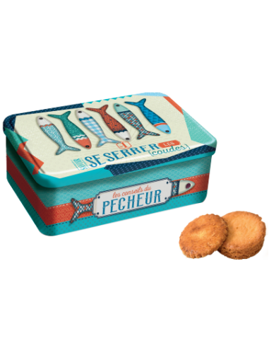 Caixa de biscoitos amanteigados e paletes Brittany - Les Sardines 300g