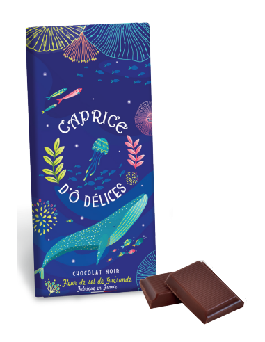 Tableta Chocolate Negro 70% con Flor de Sal 100g