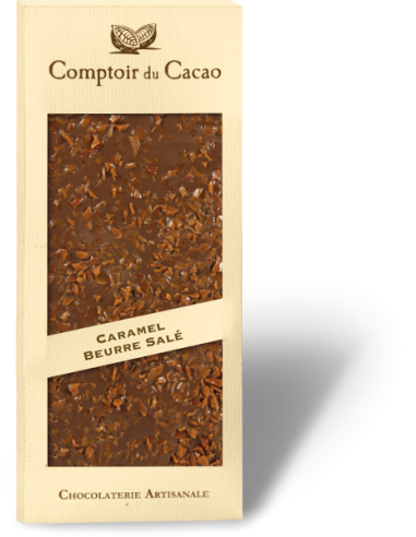 Barra de chocolate gourmet - LEITE - Caramelo com manteiga salgada