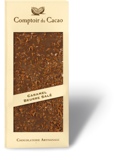 Rajola de Xocolata gourmet - LLET - Caramel de mateca salat