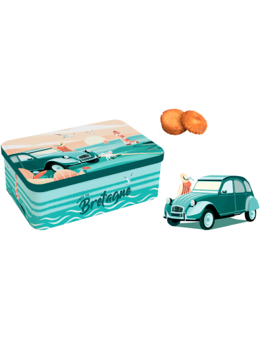 Brittany butter biscuits and pallets sablés 300g Box 2CV