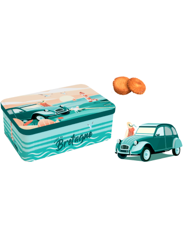 Galletas y Palets sablés de mantequilla de bretaña 300g Caja 2CV