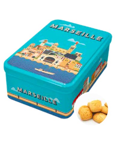 Canistrelli saveur citron 200g Boîte Collector Marseille