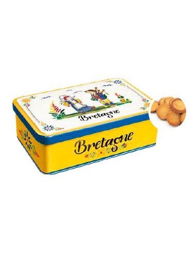 Galletas de mantequilla de bretaña 130g caja Vintage Bretagne