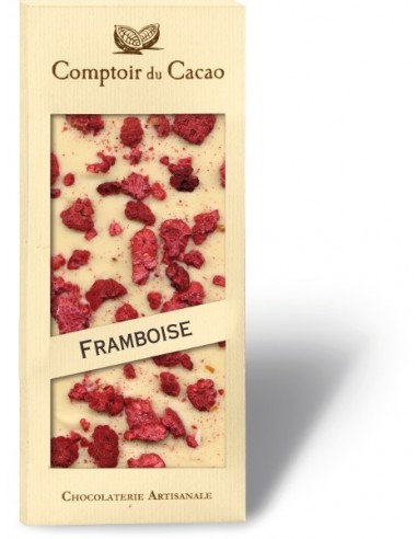Tablette gourmande de chocolat - BLANC - FRAMBOISE