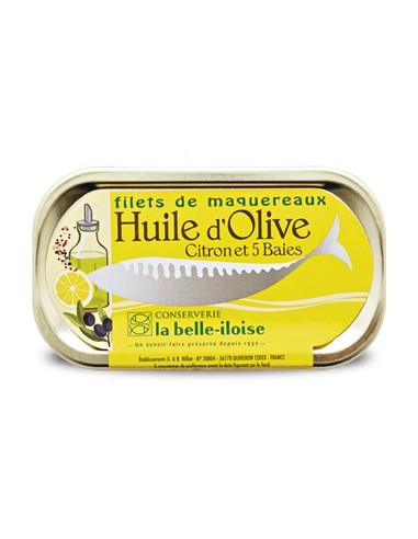 Mackerel fillets in olive oil, lemon and 5 berries